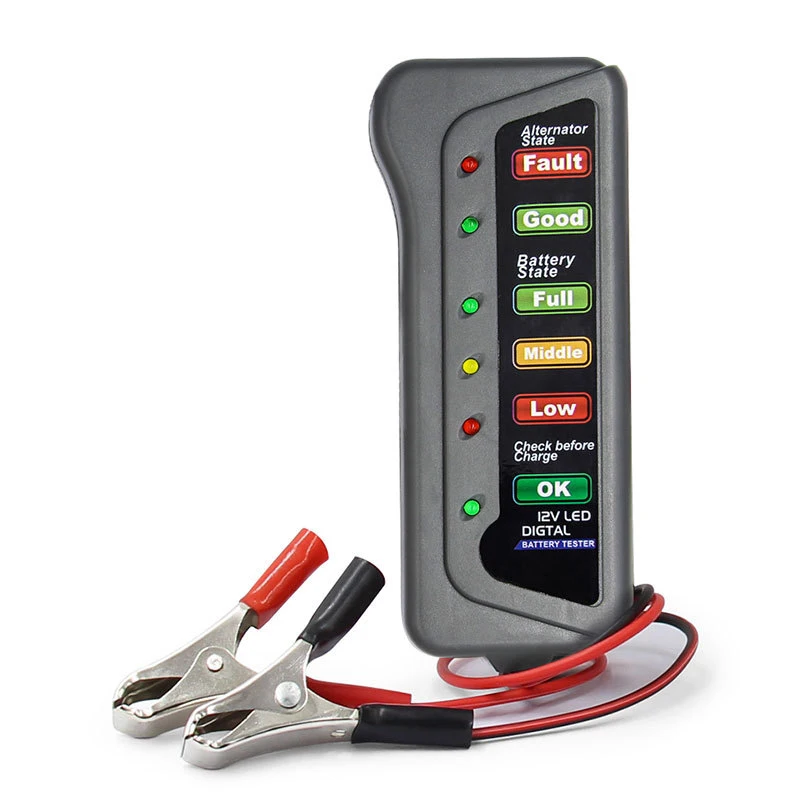 Alternator Tester Digital Diagnostic Tool - Мини-тестер автомобильного аккумулятора 12В, цифровой тестер