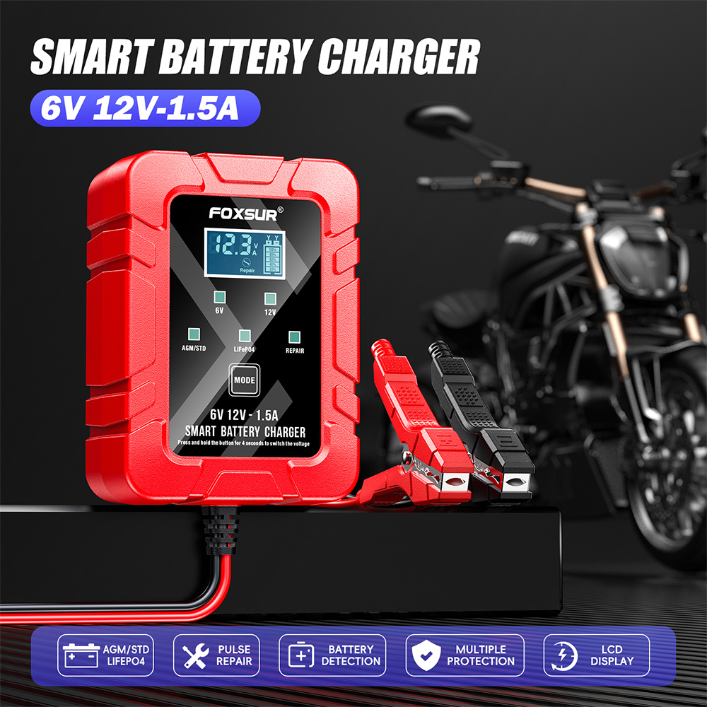 Lifepo4 Battery Charger Smart Automatic - FOXSUR FBC061215D 6 В 12 В