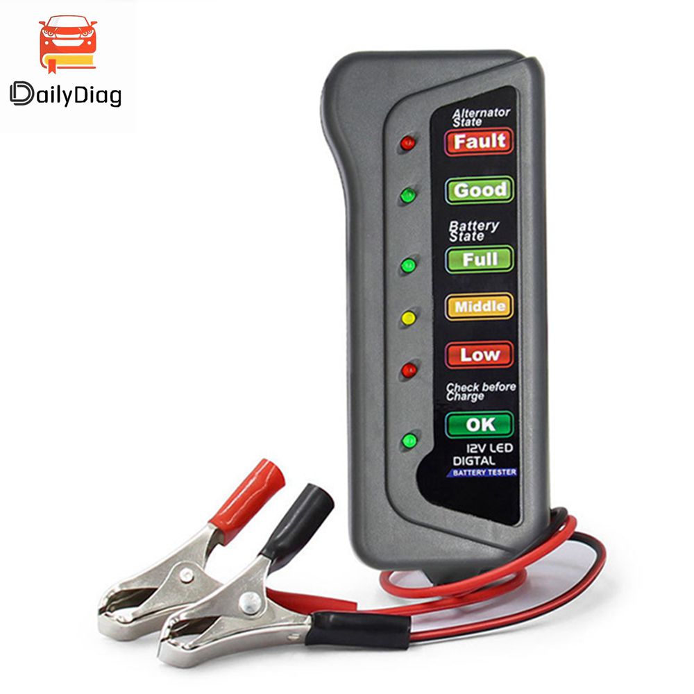 Alternator Tester Digital Diagnostic Tool - Цифровой тестер автомобильных аккумуляторов, 12 В,