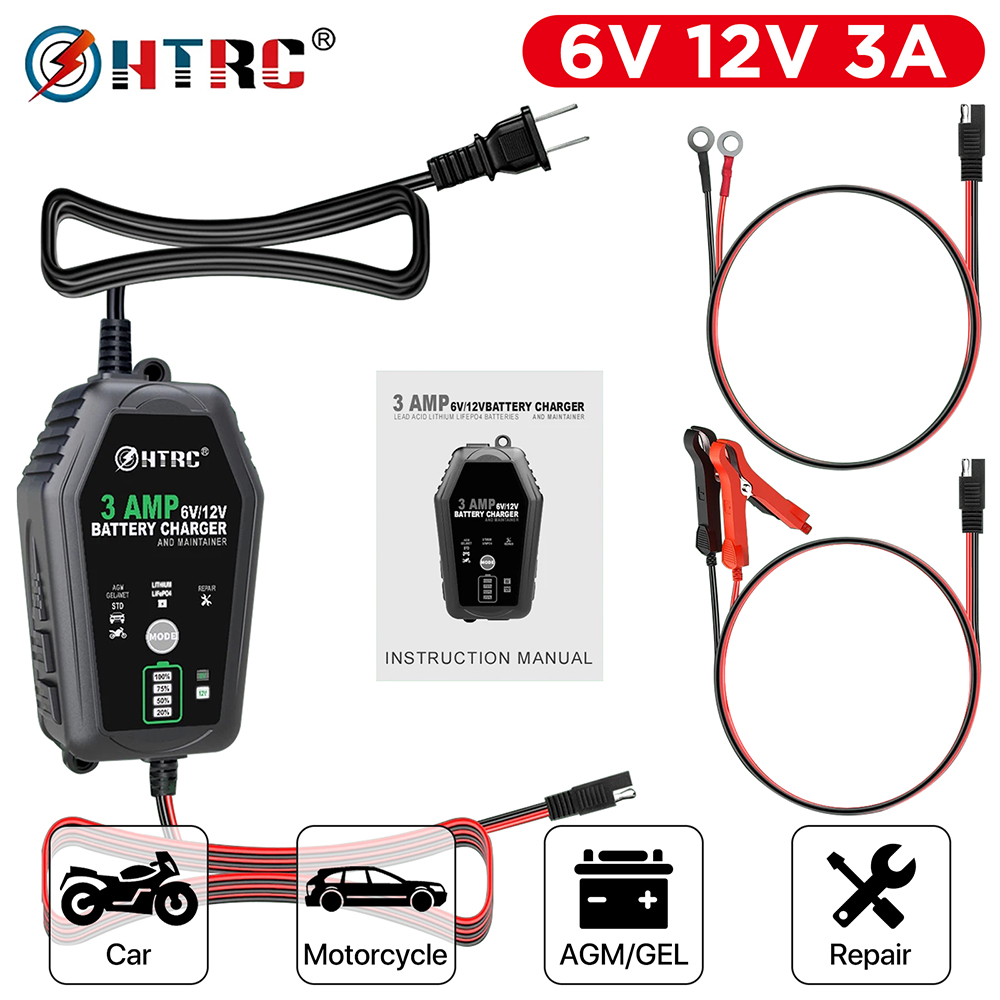 Lifepo4 Battery Charger Smart Automatic - HTRC Автомобильное зарядное устройство 6 В