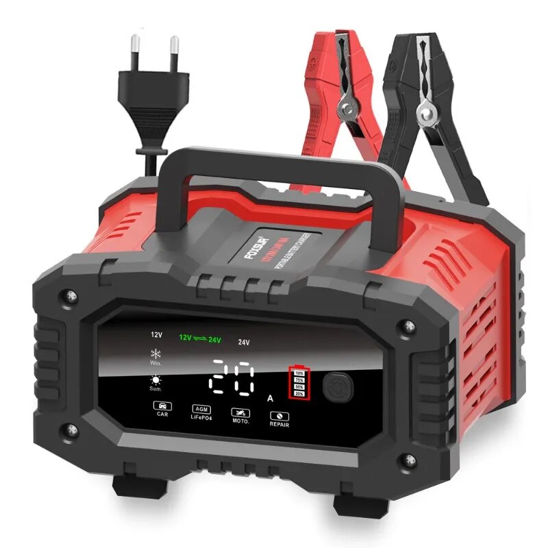 Smart Car Battery Charger 12V 24V 20A - Автомобильное зарядное устройство для мотоцикла 20A/10A