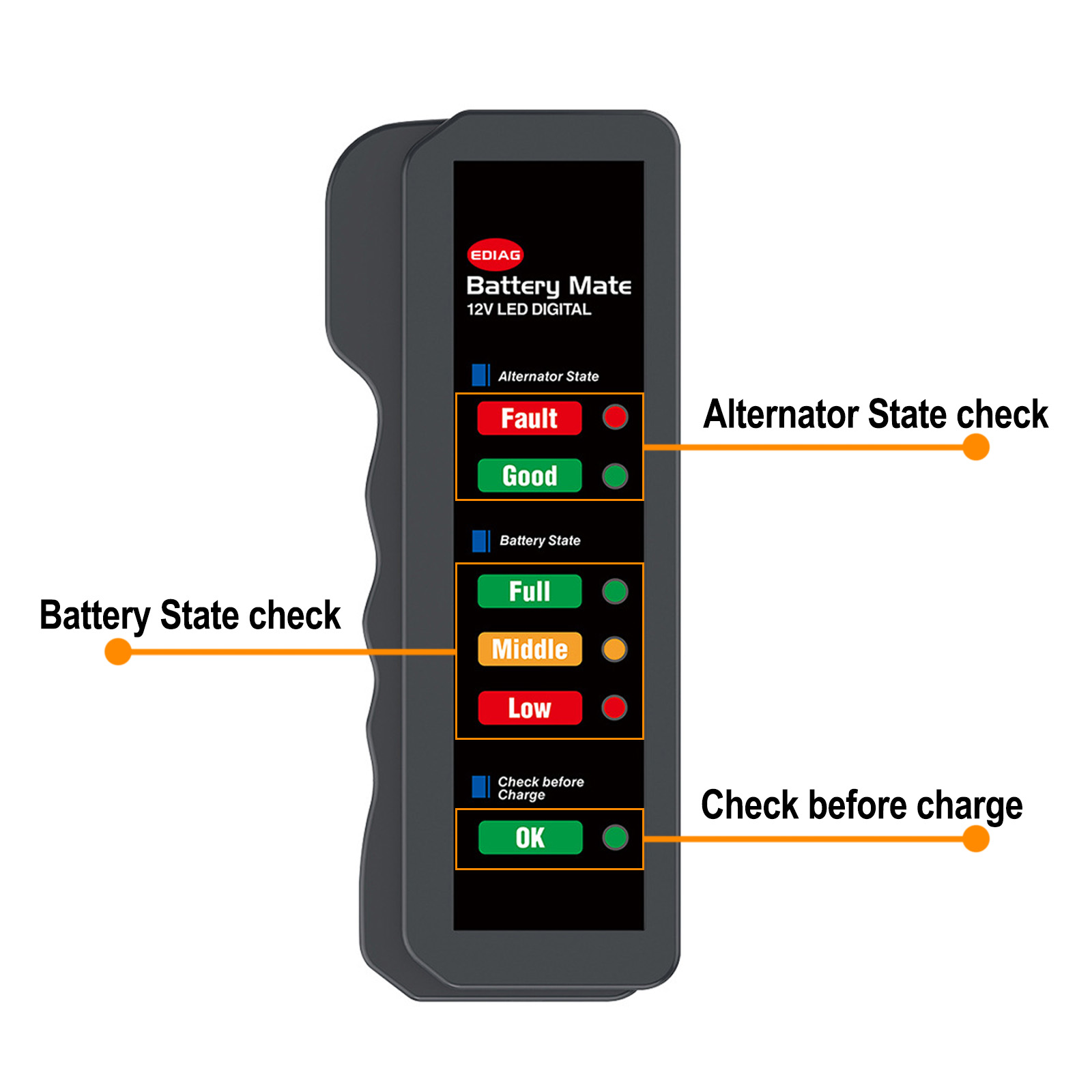 Мини-тестер автомобильного акк – обзор и цена Alternator Tester Digital Diagnostic Tool