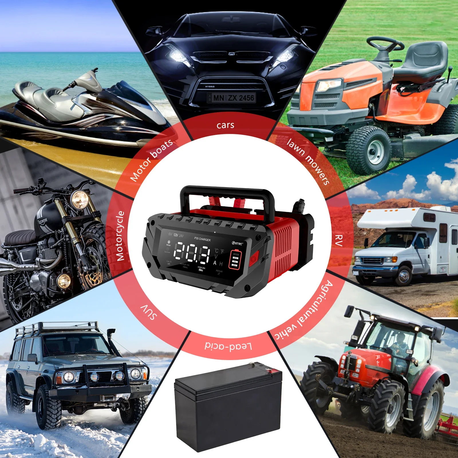 EAFC 30A полностью автоматичес – обзор и цена Lifepo4 Battery Charger Smart Automatic