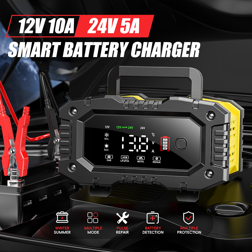 FOXSUR 12 В 24 В автомобильное – обзор и цена Lifepo4 Battery Charger Smart Automatic