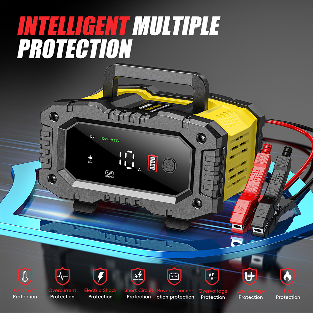 FOXSUR 12 В 24 В автомобильное – обзор и цена Lifepo4 Battery Charger Smart Automatic