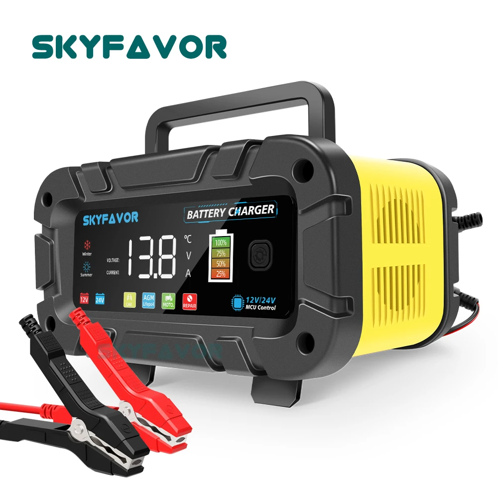 Автоматическое интеллектуально – обзор и цена Smart Car Battery Charger 12V 24V 20A