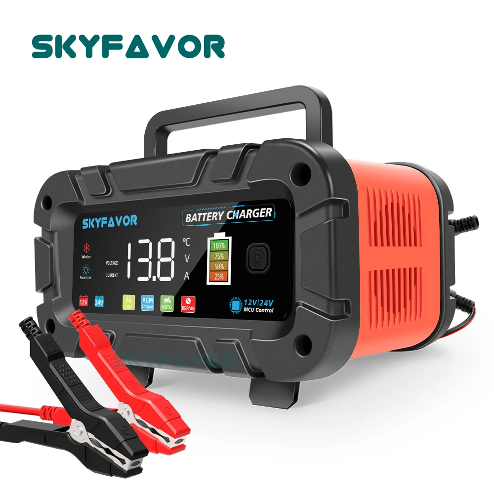 Автоматическое интеллектуально – обзор и цена Smart Car Battery Charger 12V 24V 20A