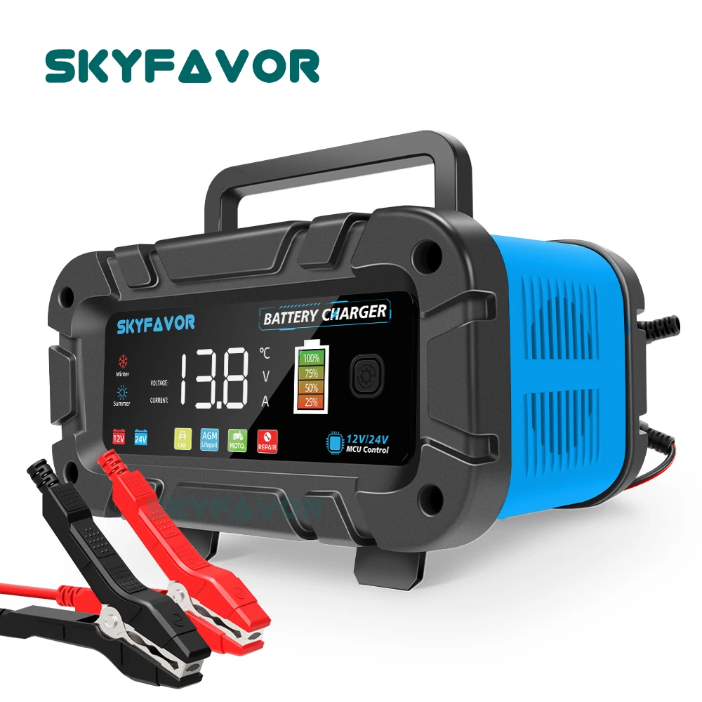 Автоматическое интеллектуально – обзор и цена Smart Car Battery Charger 12V 24V 20A