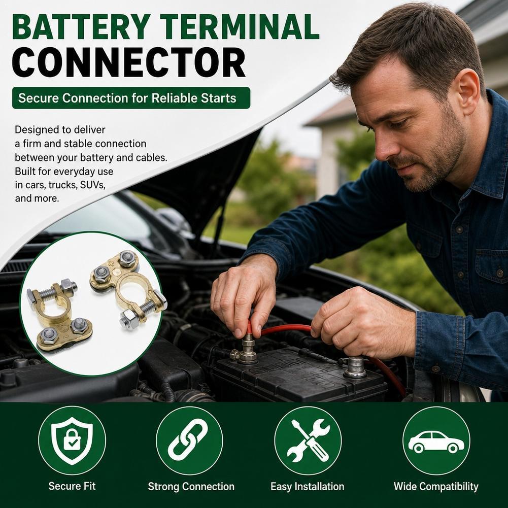 1 пара соединителей для клемм  – обзор и цена Battery Terminal Clamps Quick Release Brass