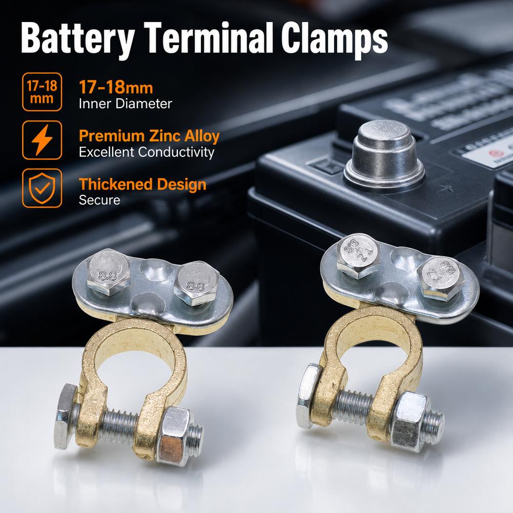 1 пара соединителей для клемм  – обзор и цена Battery Terminal Clamps Quick Release Brass
