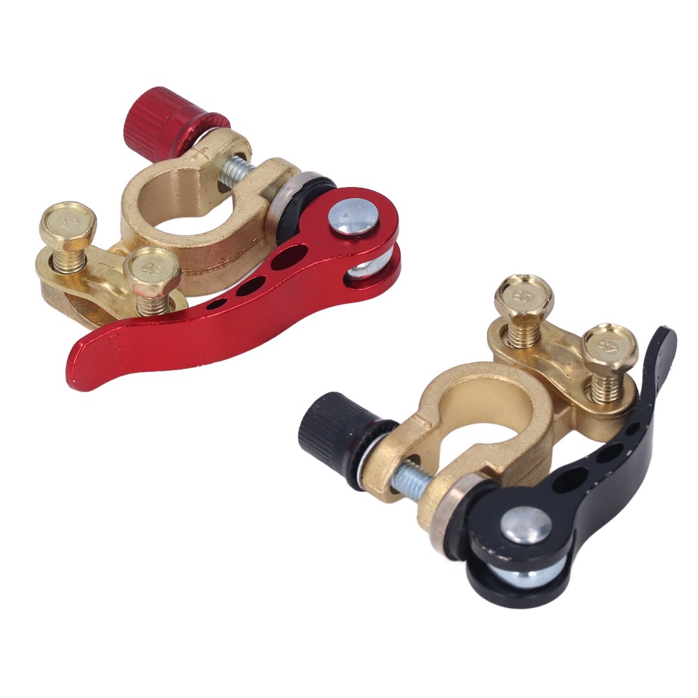 2 шт. быстросъемные разъемы дл – обзор и цена Battery Terminal Clamps Quick Release Brass
