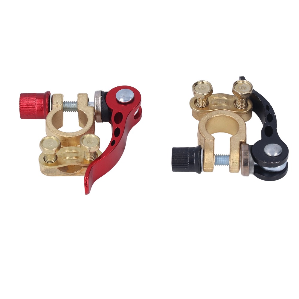 2 шт. быстросъемные разъемы дл – обзор и цена Battery Terminal Clamps Quick Release Brass