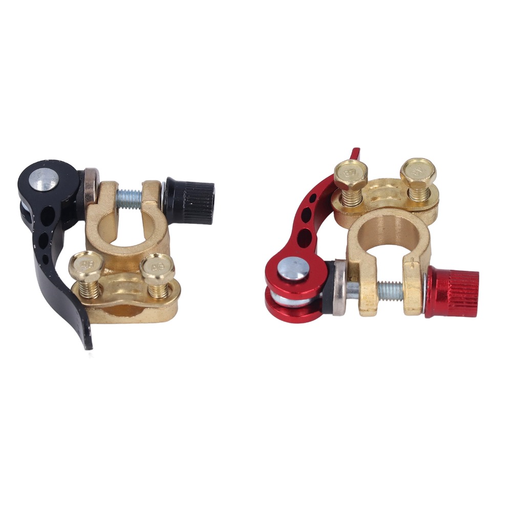 2 шт. быстросъемные разъемы дл – обзор и цена Battery Terminal Clamps Quick Release Brass
