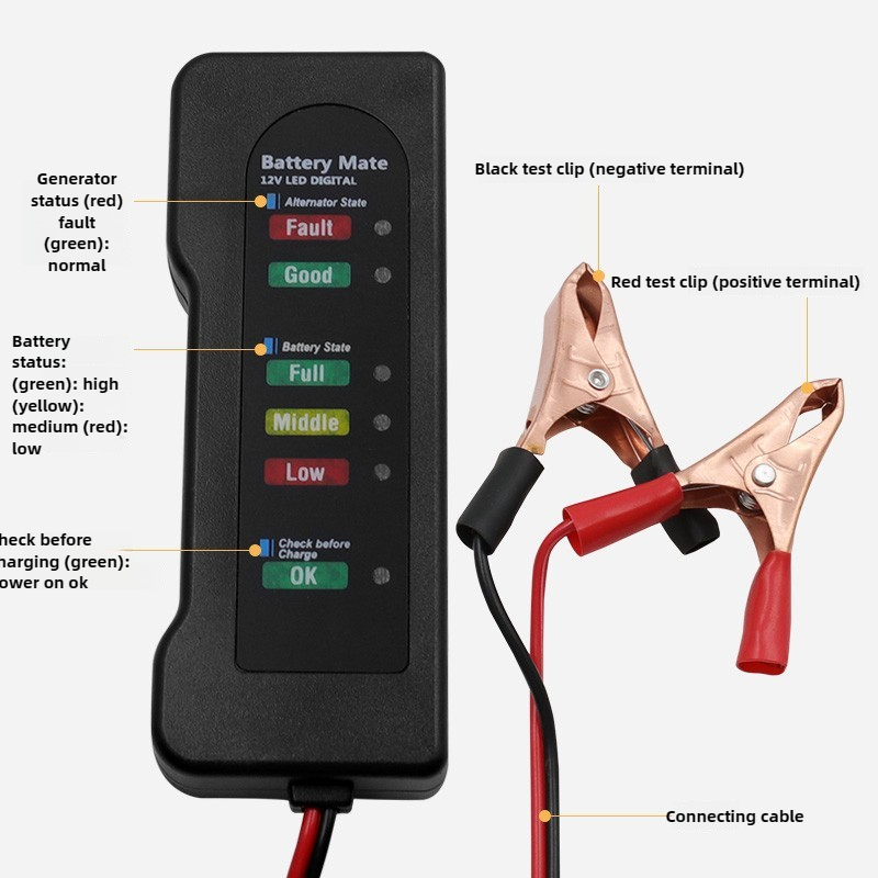 Портативный автомобильный акку – обзор и цена Alternator Tester Digital Diagnostic Tool