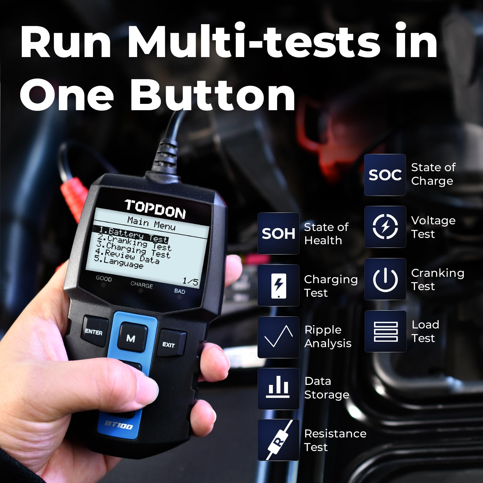 Цифровой анализатор аккумулято – обзор и цена Car Battery Load Tester Digital Cranking