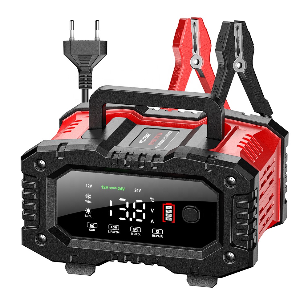 FOXSUR FPT-200 12В/20А и 24В/1 – обзор и цена Smart Car Battery Charger 12V 24V 20A