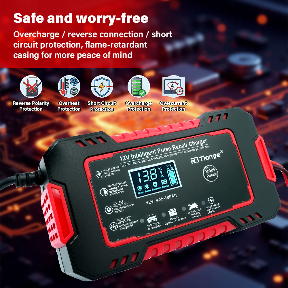 Зарядное устройство для автомо – обзор и цена Smart Car Battery Charger 12V 24V 20A