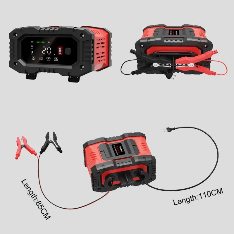 Автомобильное зарядное устройс – обзор и цена Smart Car Battery Charger 12V 24V 20A