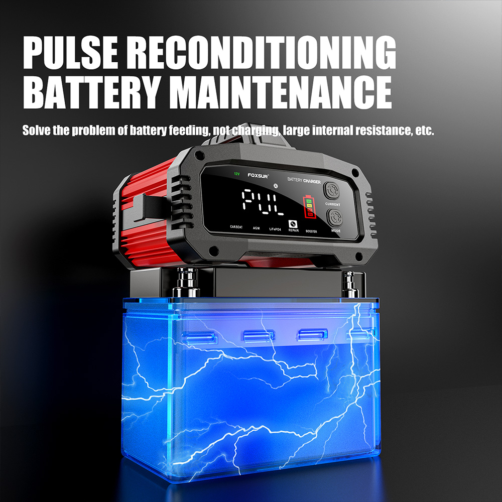 Зарядное устройство FOXSUR 20A – обзор и цена Smart Car Battery Charger 12V 24V 20A