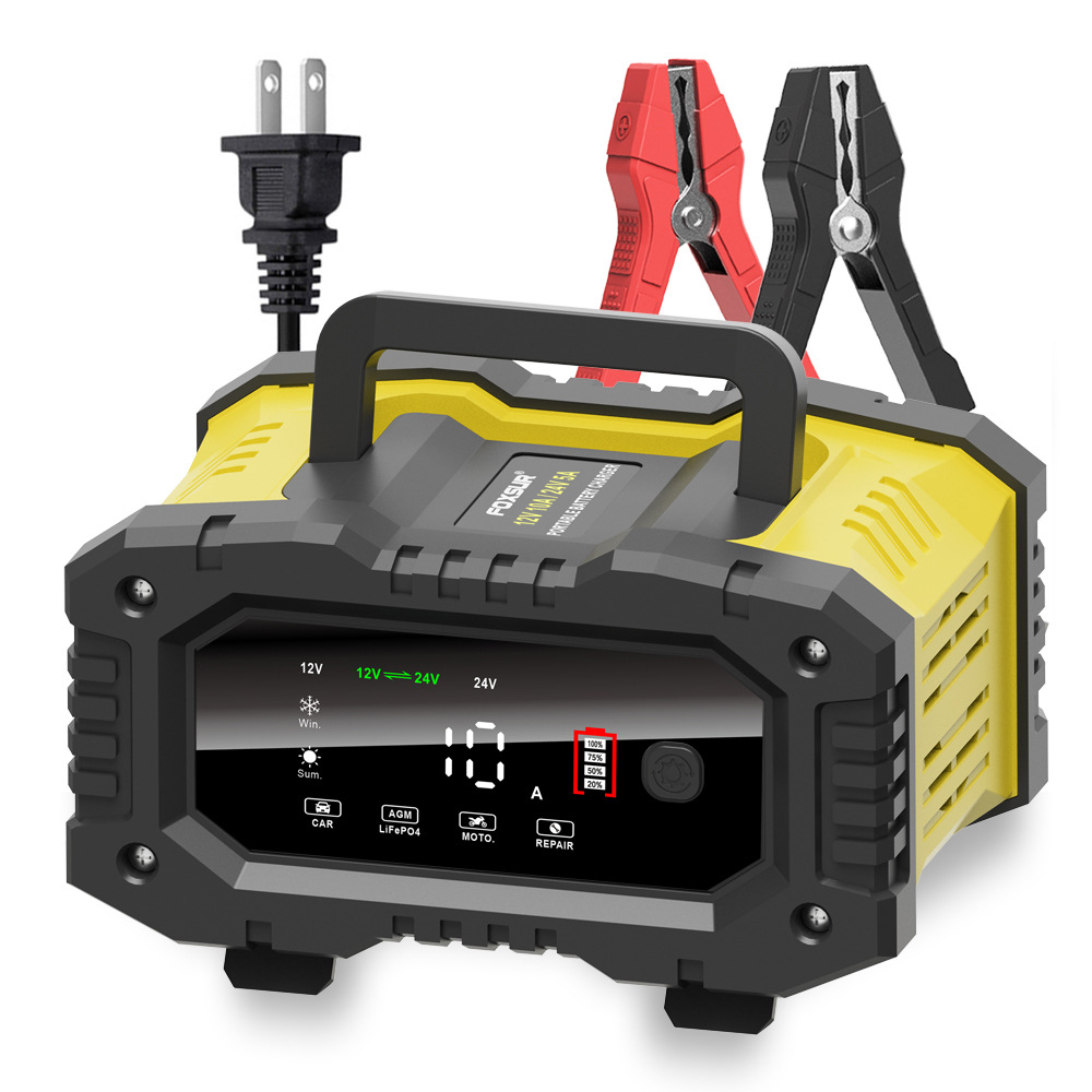 Зарядное устройство FOXSUR для – обзор и цена Smart Car Battery Charger 12V 24V 20A