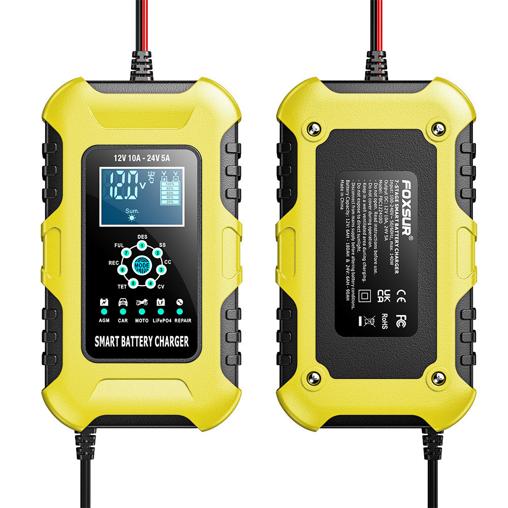 FOXSUR Автомобильные зарядные  – обзор и цена Car Battery Trickle Charger Maintainer 5A