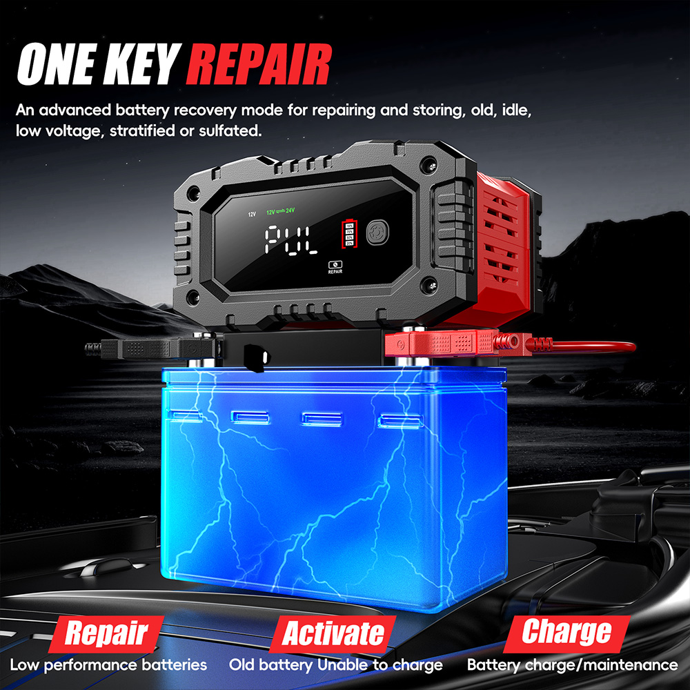 Зарядное устройство FOXSUR 20A – обзор и цена Smart Car Battery Charger 12V 24V 20A