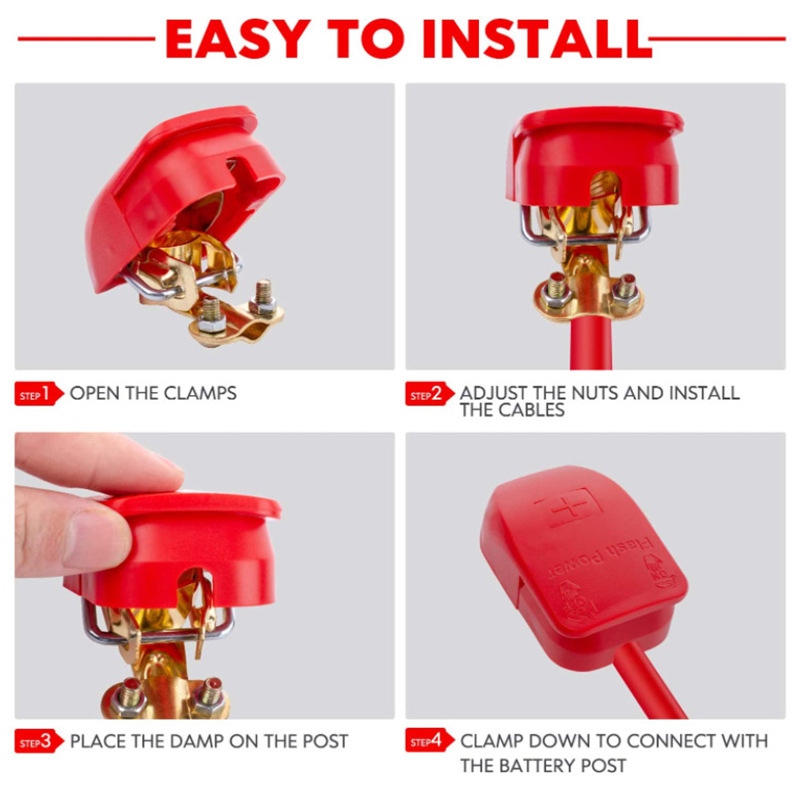 Пара быстросъемных разъемов дл – обзор и цена Battery Terminal Clamps Quick Release Brass