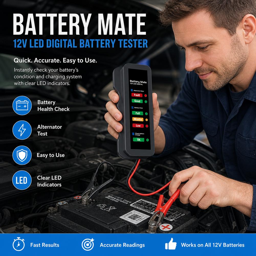 Тестер автомобильных аккумулят – обзор и цена Alternator Tester Digital Diagnostic Tool