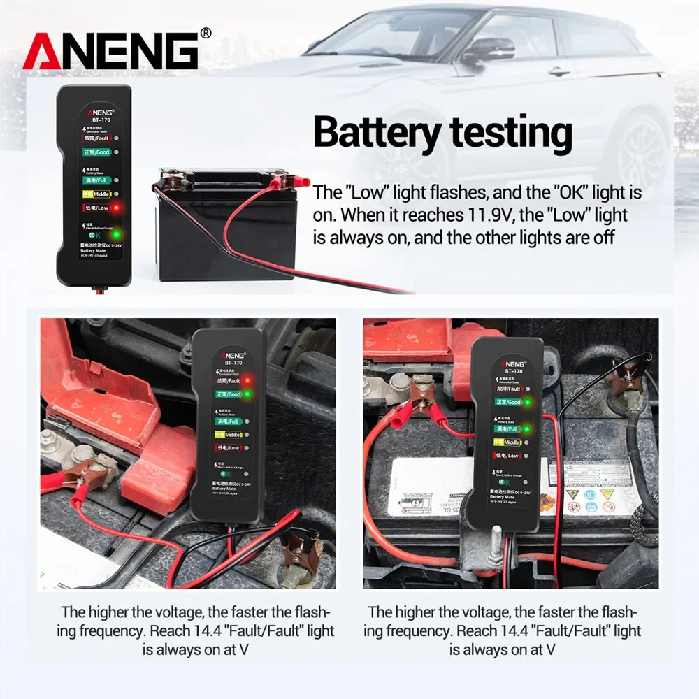ANENG BT-170 12В Тестер для ав – обзор и цена Alternator Tester Digital Diagnostic Tool