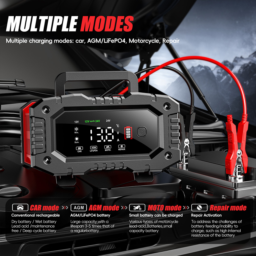 Зарядное устройство для аккуму – обзор и цена Smart Car Battery Charger 12V 24V 20A