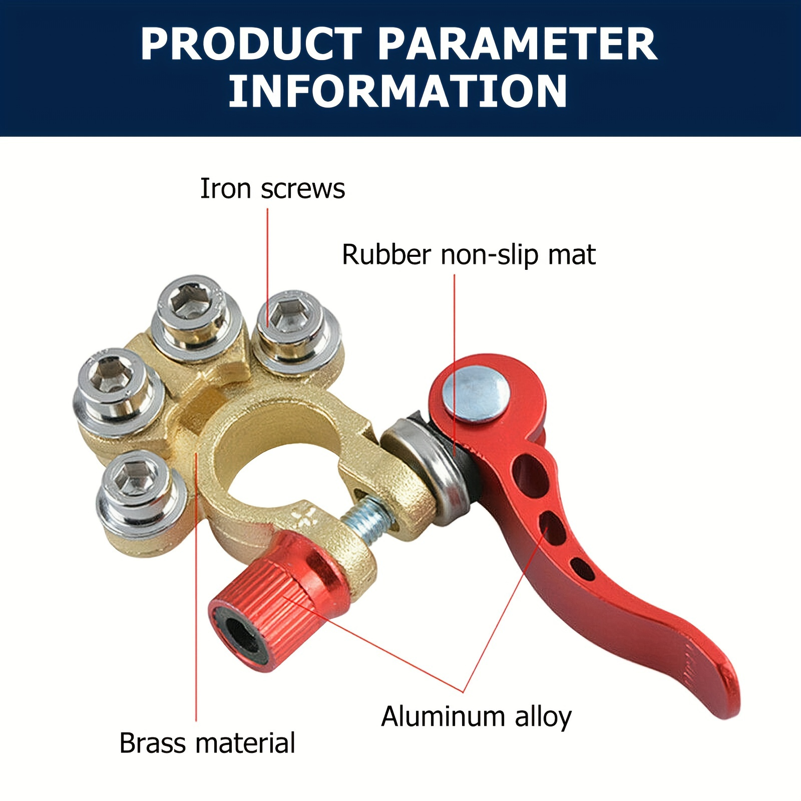 Комплект латунных клемм-перекл – обзор и цена Battery Terminal Clamps Quick Release Brass