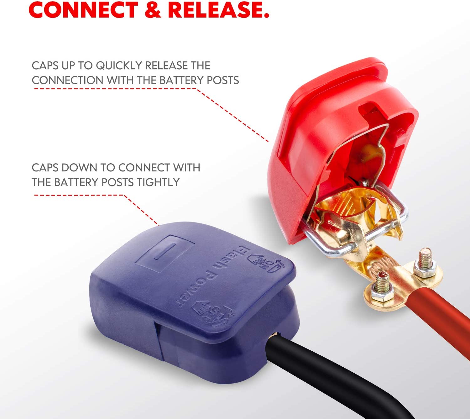 1 пара положительных и отрицат – обзор и цена Battery Terminal Clamps Quick Release Brass