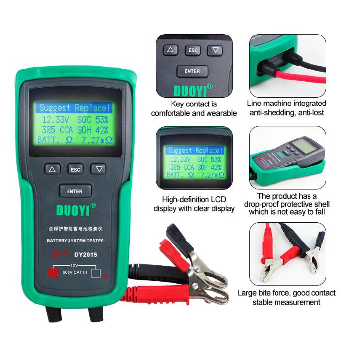 DUOYI DY2015 12 В автомобильна – обзор и цена Car Battery Load Tester Digital Cranking